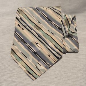 Bernini Men's Tie Pale Teal Mint Green Perrywinkle Black Made in Italy